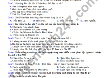 Bộ đề thi lịch sử lớp 10 cuối học kì 2 mới nhất 2023