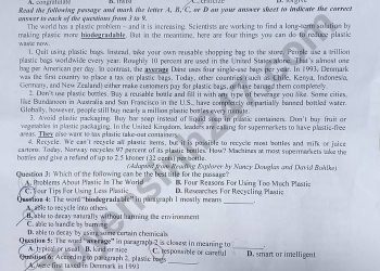 đề thi tiếng anh lớp 12 cuối học kì 2