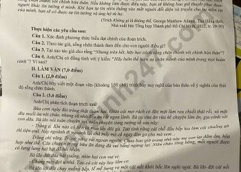 Bộ đề thi ngữ văn lớp 12 cuối học kì 2 mới nhất 2023