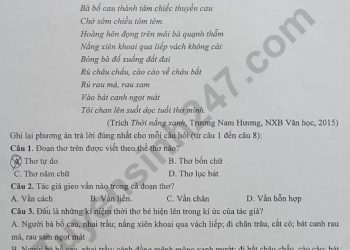 Bộ đề thi ngữ văn lớp 7 cuối học kì 2 năm học 2022 2023