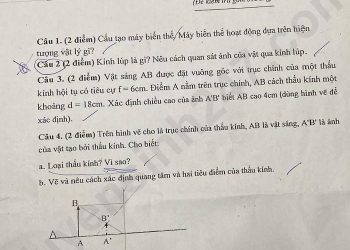 đề thi vật lý cuối kỳ 2 lớp 9 tỉnh Bến Tre năm học 202 2023