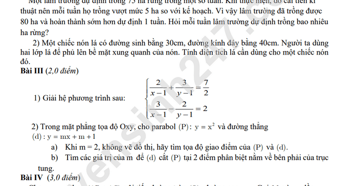 Bộ đề thi học kì 2 toán 9 năm học 2022 2203 mới nhất