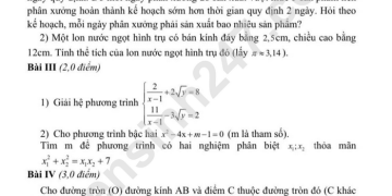 Đề thi toán lớp 9 cuối HK2 trường THCS Thái Thịnh 2023 có đáp án