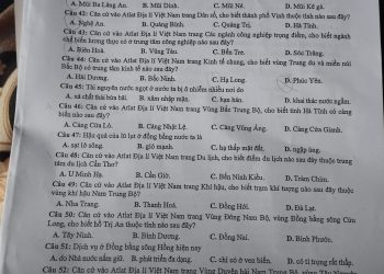 Đề thi thử môn địa lý THPT Quốc Gia 2023 TP Hà Nội có đáp án
