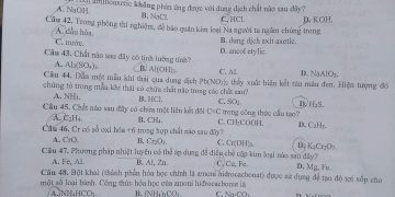 Đề thi thử môn Hóa THPT Quốc Gia 2023 TP Hà Nội có đáp án-mã đề 201