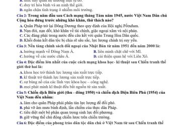 Đề thi thử môn lịch sử THPT Quốc Gia 2023 TP Hà Nội có đáp án