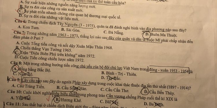 Đề thi thử môn lịch sử THPTQG 2023 Liên Trường Nghệ An