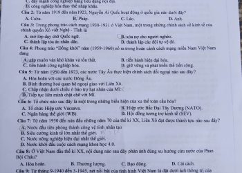 Đề thi thử môn lịch sử thpt quốc gia 2023 tỉnh Sơn La