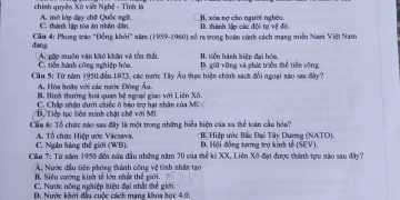 Đề thi thử môn lịch sử thpt quốc gia 2023 tỉnh Sơn La