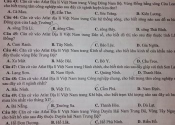 Đề thi thử môn địa lý thpt quốc gia 2023 tỉnh Sơn La lần thứ 1