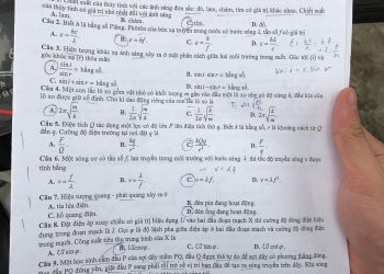 Đề thi thử môn vật lý THPT Quốc Gia 2023 TP Hà Nội có đáp án