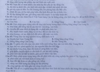 Đề thi thử tốt nghiệp địa lý 2023 THPT Đông Hưng Hà lần 2