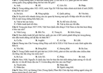 Đề thi thử lịch sử THPTQG 2023 tỉnh Bình Phước Lần 1