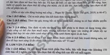 Đề thi tuyển sinh vào lớp 10 môn văn Đồng Nai 2023 có đáp án