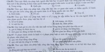 Đề thi môn GDCD THPT quốc gia năm 2023