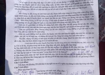 Đề thi tuyển sinh vào lớp 10 môn văn Bắc Giang 2023