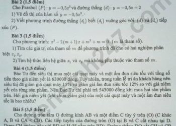 Đề thi tuyển sinh lớp 10 môn Toán Bình Dương 2023