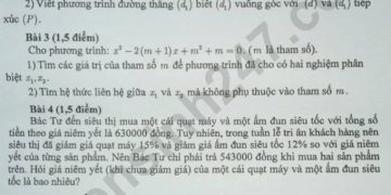 Đề thi tuyển sinh lớp 10 môn Toán Bình Dương 2023