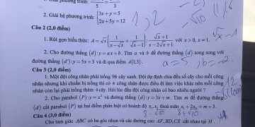 Đề thi tuyển sinh vào lớp 10 môn toán Hải Dương 2023