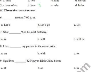 Bộ đề thi tiếng Anh lớp 5 giữa học kì 1 có đáp án 2023