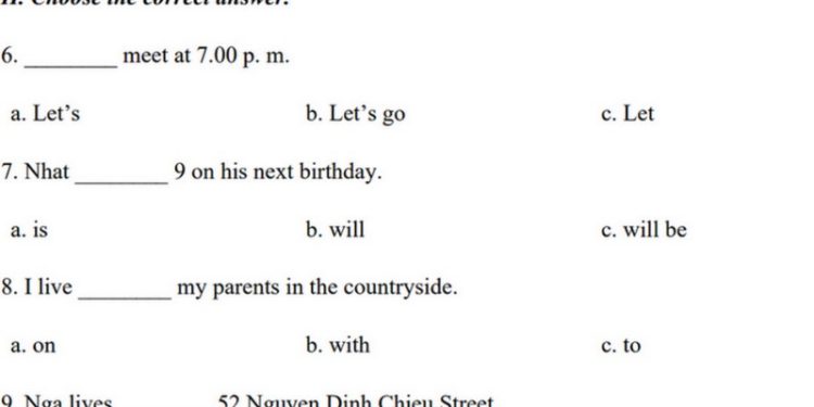Bộ đề thi tiếng Anh lớp 5 giữa học kì 1 có đáp án 2023