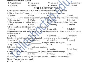 Đề thi tiếng anh lớp 9 giữa HK1 THCS Giao Phong 2023 1