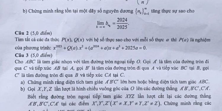 Đề thi học sinh giỏi quốc gia 2024 môn Toán ngày 1-min