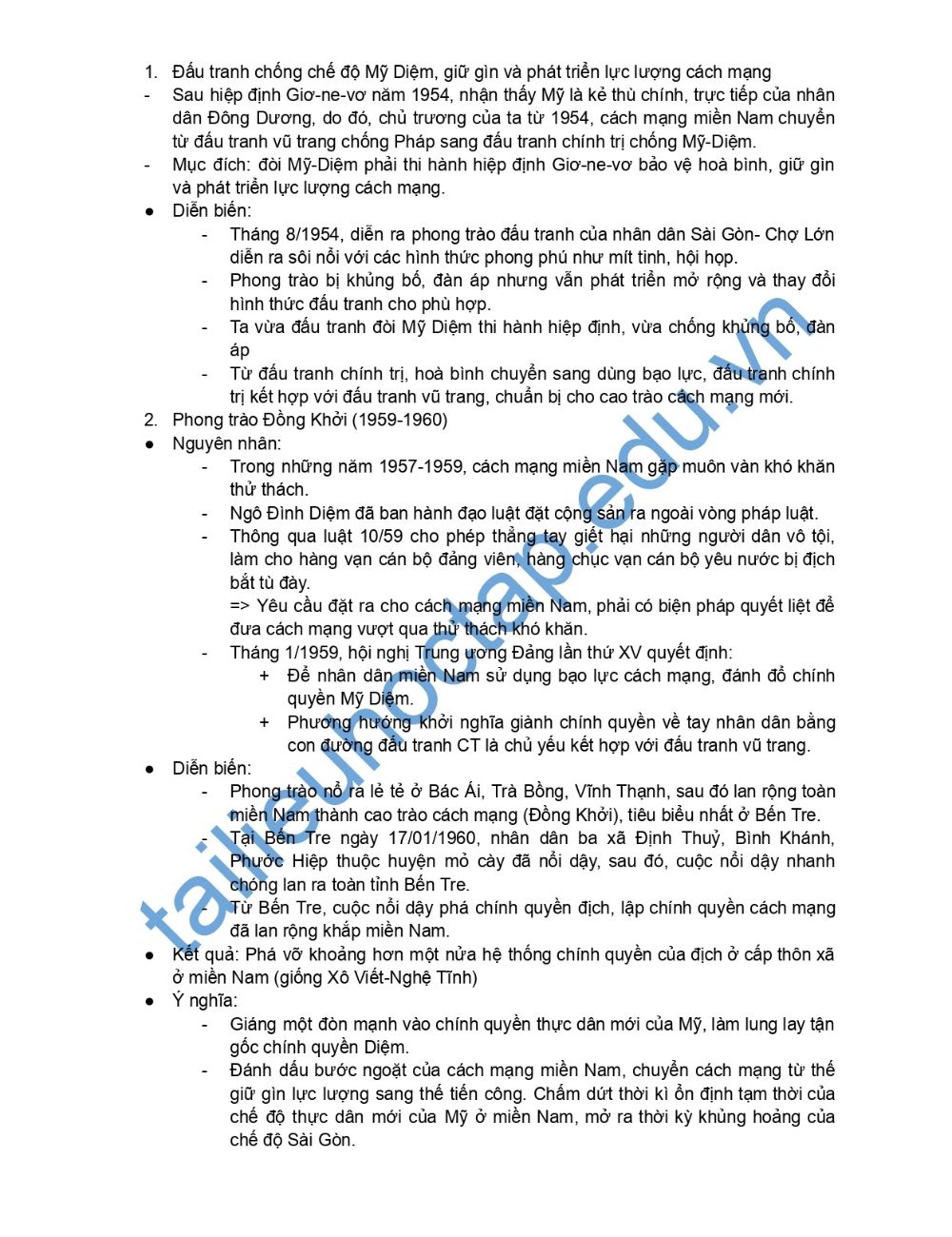 Tóm tắt lý thuyết lịch sử 12 bài 21 ngắn gọn 2