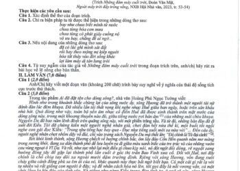 Đề minh hoạ môn văn THPT quốc gia 2024