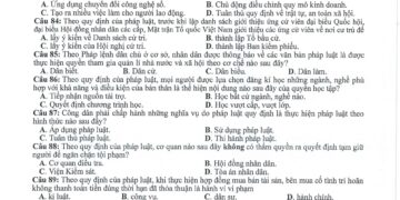 Đề minh hoạ môn GDCD THPT quốc gia 2024