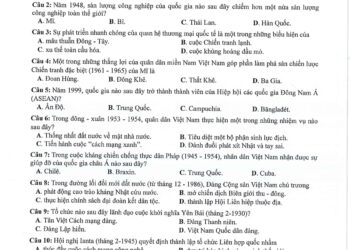 Đề minh hoạ môn sử thpt quốc gia 2024