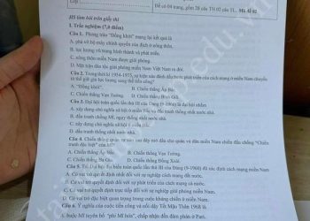 Đề thi sử giữa HK2 lớp 12 THPT Lê Quý Đôn 2024