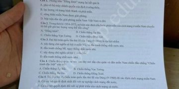 Đề thi sử giữa HK2 lớp 12 THPT Lê Quý Đôn 2024