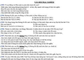 Tài liệu ôn thi đánh giá năng lực môn sử