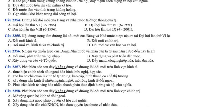 Tài liệu ôn thi đánh giá năng lực môn sử