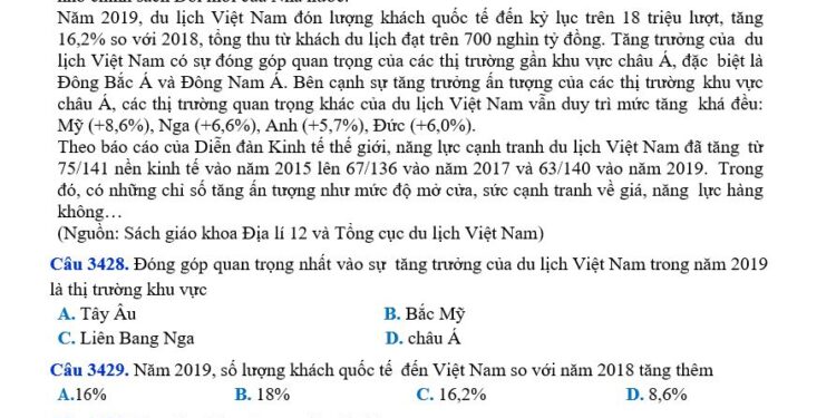 Đề cương ôn thi đánh giá năng lực môn địa lý