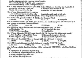 Đề thi thử tốt nghiệp môn lịch sử tỉnh Hà Tĩnh 2024 lần 2