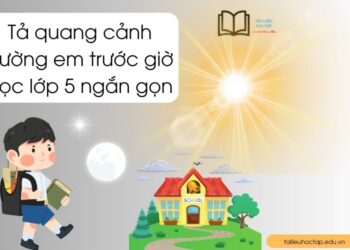 Tả quang cảnh trường em trước giờ học lớp 5 ngắn gọn