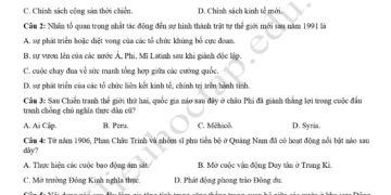 Đề thi KSCL lớp 12 môn lịch sử Thái Bình 2024 lần 2