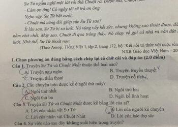 Đề thi ngữ văn cuối HK2 lớp 7 quận Bắc Từ Liêm 2024