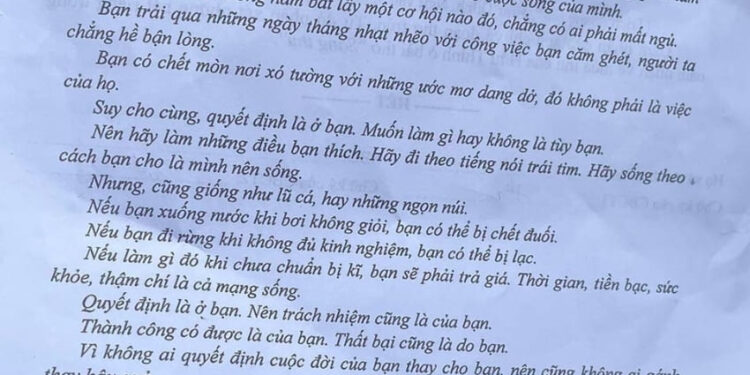 Dự đoán đề thi văn vào lớp 10 tỉnh Thanh Hoá 2024