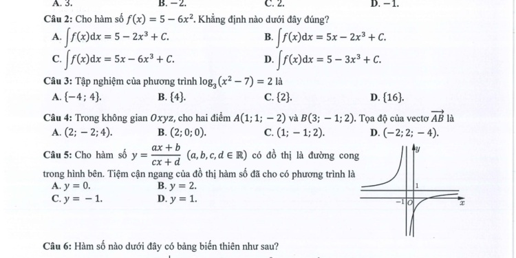 Đề thi toán THPT quốc gia 2024 có đáp án và file PDF
