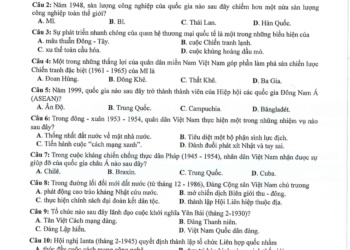 Đề thi lịch sử THPT quốc gia 2024 có đáp án và file PDF