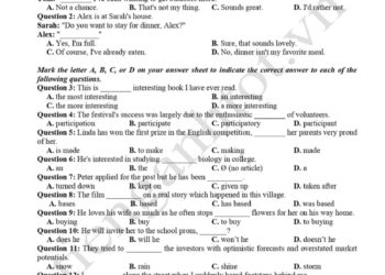 Đáp án Đề thi thử tốt nghiệp môn Anh chuyên Lê Hồng Phong 2024