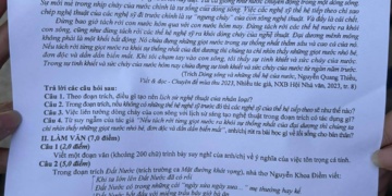 Đáp án đề thi văn thpt quốc gia 2024