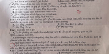 Đề thi KSCL Kỳ hè môn lịch sử lớp 12 THPT Hưng Nhân 2024