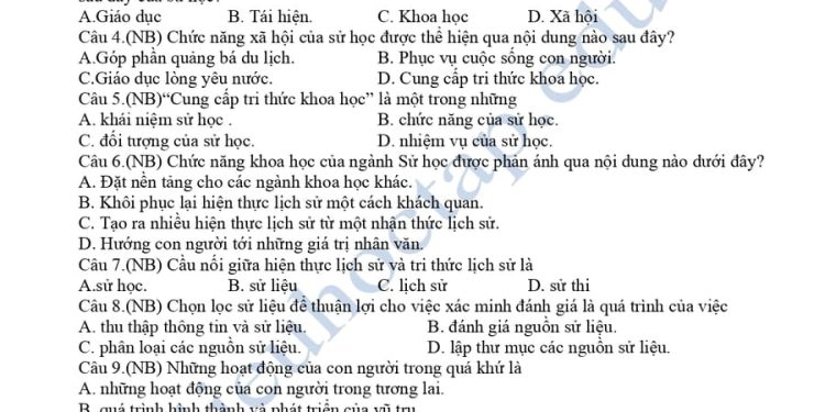Đề thi giữa HK1 lịch sử lớp 10 THPT Ngô Quyền 2024