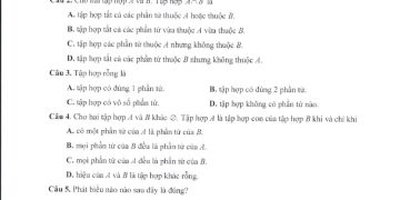 Đề minh hoạ kiểm tra định kỳ lớp 10 chương trình mới 2025