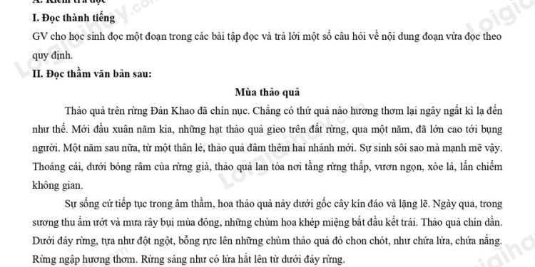 Đề ôn thi kiểm tra giữa HK1 môn tiếng Việt lớp 5 đề số 1