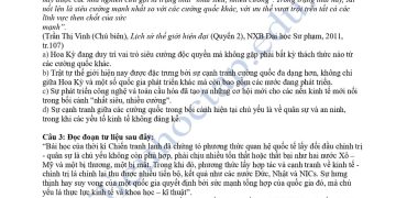 Trắc nghiệm lịch sử 12 giữa học kì 1 Làm Online